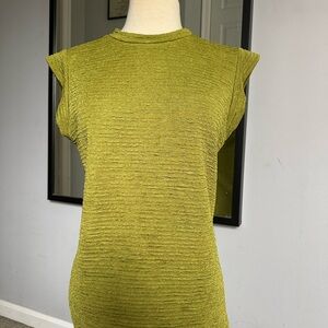 SHEIN Textured Mustard Yellow Muscle Tee